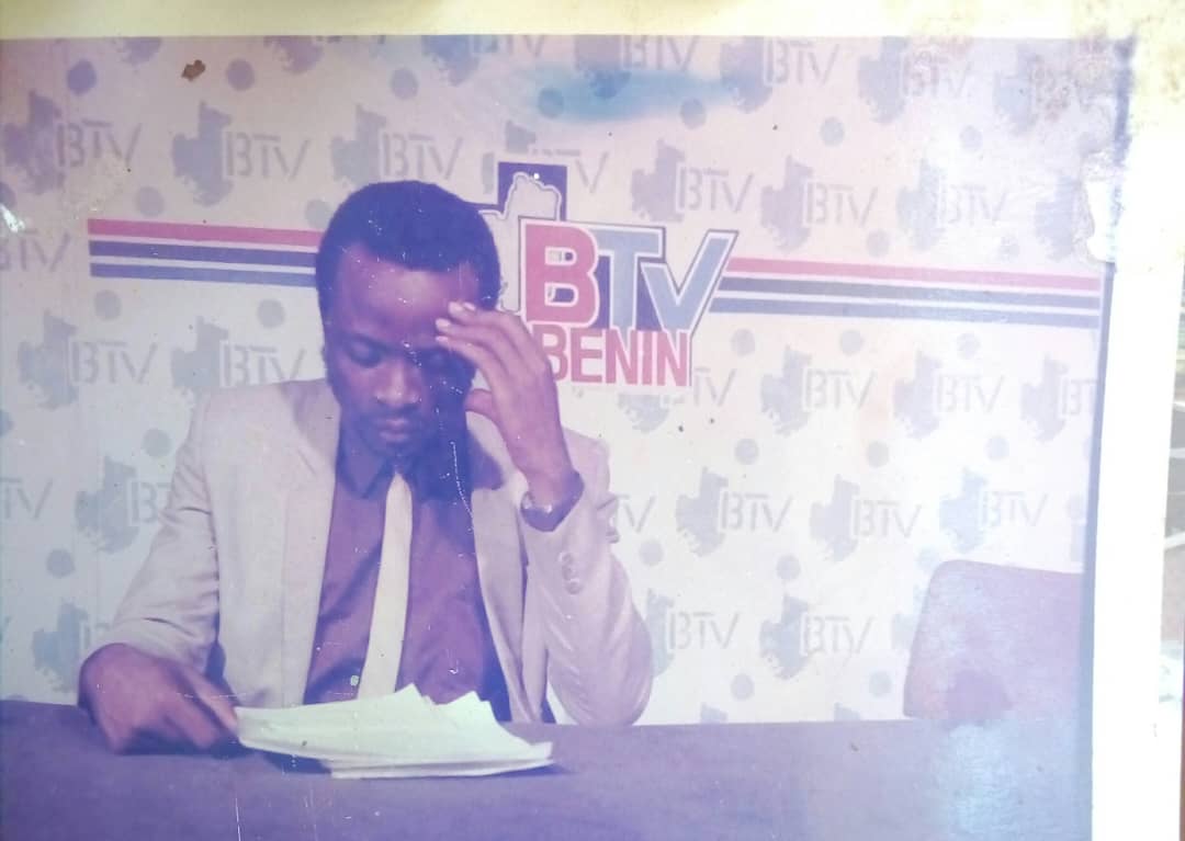 Nosa Ajayi in his early years as a Newscaster with the defunct Bendel Television (BTV)